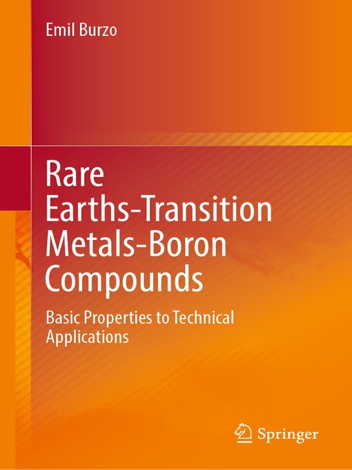 Title details for Rare Earths-Transition Metals-Boron Compounds by Emil Burzo - Available